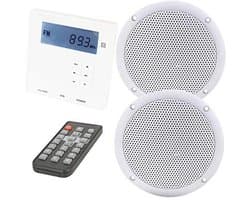 Draadloze Wandversterker met Vochtbestendige Plafondluidsprekers - HiFi Audio Systeem voor Keuken