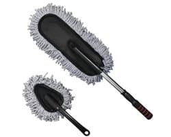 Microvezel Autostofzuiger met Grote Stofreinigingsborstel en Uitschuifbare Handgreep