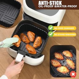 Herbruikbare Siliconen Vorm voor Airfryer - 20 x 20 cm - 2 Stuks — thumbnail 5