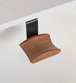 Hoofdtelefoonhouder van Walnoot met Dubbel Gebogen Ontwerp - Compatibel met Alle Hoofdtelefoonmaten — thumbnail 5