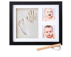 Set voor babyvoeten en handafdrukken met fotolijst voor pasgeborenen