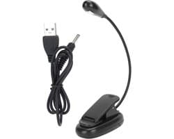 Flexibele LED Klem Spot (Wit Licht) - USB Oplaadbaar & Batterij - Verstelbare Leeslamp