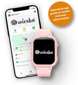 Wiesba WB39 - smartwatch kinderen - gps horloge kind - kinderhorloge bellen - gps tracker kinderhorloge - kinderhorloge met gps - kinderhorloge - Roze — thumbnail 1