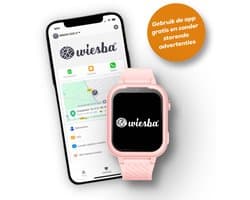Wiesba WB39 - smartwatch kinderen - gps horloge kind - kinderhorloge bellen - gps tracker kinderhorloge - kinderhorloge met gps - kinderhorloge - Roze