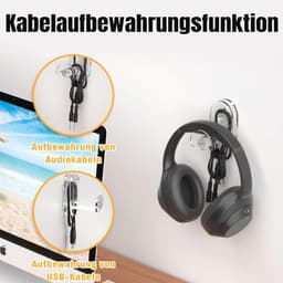 Hoofdtelefoonhouder voor gaming headset - Acryl wandhouder voor desk en muur — thumbnail 2