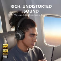 Soundcore Space One Pro by Anker - Draadloze Over-ear Koptelefoon Zwart - Headphones - Active Noise Cancelling, Multipoint Connection, 60 uur Accuduur, Bluetooth 5.3, LDAC, Hi-Res Certified, klein opvouwbaar — thumbnail 10