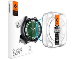 Spigen Glass Protector - Geschikt Voor Samsung Watch6 47mm - Met Montage Frame - Op Maat Gemaakt - Optimale protectie tegen krassen en vlekken - 2-pack