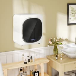 HOMCOM Wasdroger Roestvrij staal, ABS 48L x 40B x 56H cm Wit — thumbnail 9