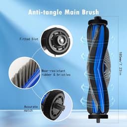 19-delige Accessoireset - Geschikt voor Ecovacs Deebot T50 Pro Omni/T50 Omni Robotstofzuiger - 1 Hoofdborstel, 4 Dweildoeken, 4 Zijborstels, 4 HEPA-filters, 6 Stofzakken - Reserveonderdelen — thumbnail 5