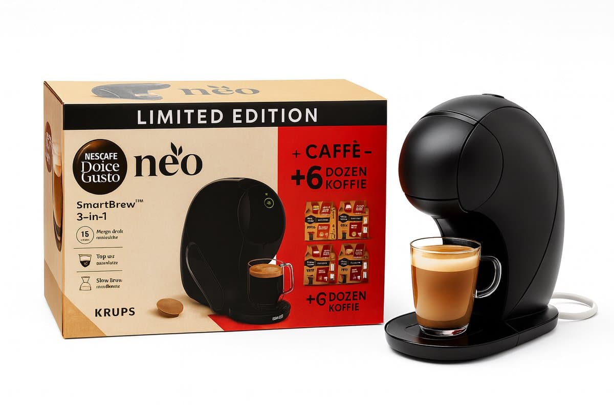 KRUPS NESCAFÉ - Dolce Gusto - YY5676 - NEO- Latte Koffiemachine - Zwart - Incl. 6 Latte Koffie Dozen - Limited edition - Koffiezetapparaat - Koffiemachines — afbeelding 1