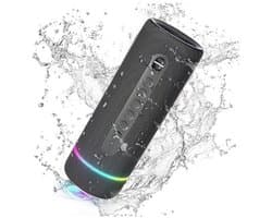 Draagbare Bluetooth-luidspreker met 30W geluid, IP66 waterdicht en RGB-verlichting - 25 uur speeltijd