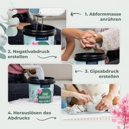 Handafdrukset voor koppels en familie – gipsafdrukset voor handen – gips handafdruk cadeau voor huwelijks- en jubileumgeschenken — thumbnail 5