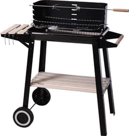 ProGarden Houtskoolbarbecue 86,5 cm zwart — thumbnail 1