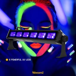 BeamZ BUV63 Blacklight bar met 6 UV LED's van 3W per LED — thumbnail 4