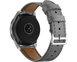 Strap-it Smartwatch bandje 20mm - leren horlogebandje geschikt voor Samsung Galaxy Watch 42mm / Watch 3 41mm / Galaxy Watch Active2 40 & 44mm / Gear Sport - Huawei Watch GT 2 / GT 3 42mm / GT 3 Pro 43mm - grijs