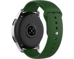 Strap-it Smartwatch bandje 20mm - horlogebandje sport geschikt voor Samsung Galaxy Watch 42mm / Galaxy Watch 3 41mm / Galaxy Watch Active / Active2 40 & 44mm / Gear Sport - Polar Ignite / 2 / 3 / Unite / Pacer - legergroen