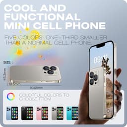 Compacte 3G Smartphone met Android 9.0 - 3.0 Inch Scherm, 2GB/16GB, Gezichtsherkenning - Zwart — thumbnail 2
