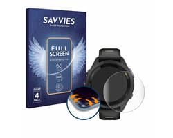 Savvies - Screenprotector voor Garmin Forerunner 265S (42 mm) - Folie Beschermfolie transparant volledig dekking 4 Stuks