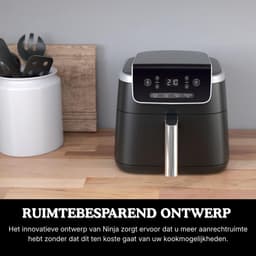 Airfryer enkele Lade - 4-in-1 Airfryer - Roosteren, Opwarmen, Drogen - Voor 1-2 Porties, Digitaal, Voor Bevroren Voedsel - Anti-aanbak Lade & Mandje - 2000W — thumbnail 2