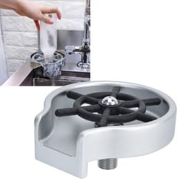 Glazenspoeler - Bekerreiniger - Snel Glazen Wassen - Eenvoudige Installatie - Zilver Zwart — thumbnail 4