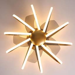 Plafond Ventilator Lamp - Moderne Verlichting - Slaapkamer Decor - Stille Grote Wind - 60cm Diameter - Doorzichtig — thumbnail 3