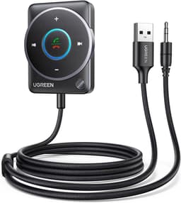 UGREEN Aux Bluetooth 5.4 Adapter Auto Bluetooth-ontvanger Multifunctionele knop voor handsfree bellen en draadloze muziek, dubbele verbinding, RGB-omgevingslicht, compatibel met autoradiosysteem — thumbnail 1