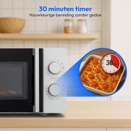 Compacte Magnetron - Keuken Oven - Snel Opwarmen - Ruimtebesparend Ontwerp - 20 Liter 700 Watt - Lichtgrijs — thumbnail 4