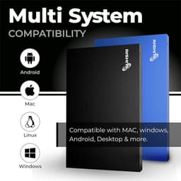 Draagbare Externe Harde Schijf 250GB USB 3.0 Opslag voor Laptop, PC, Mac en Gameconsole - Blauw — thumbnail 3