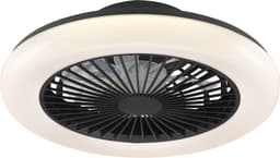 Brilliant Montero - Plafondventilator - LED 20W - CCT - 2700K-6500K - Dimbaar - Afstandsbediening - Zwart — thumbnail 1