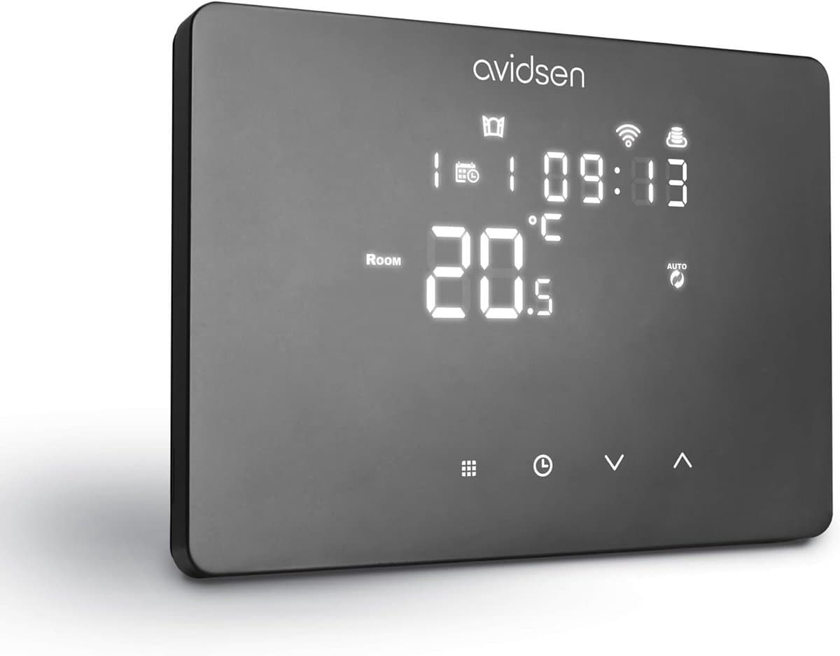 Nauwkeurige Bedrade Wifi Thermostaat Zwart voor Slimme Temperatuurregeling — afbeelding 1