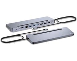 Ergonomisch USB-C Dockingstation met Dubbele 4K Ondersteuning en Diverse Poorten