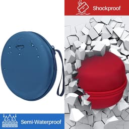 Harde Hoofdtelefoon Hoes - Draagbare Opbergtas - Veilige Opslag - Waterdicht Materiaal - 20x15x9cm - Rood — thumbnail 2