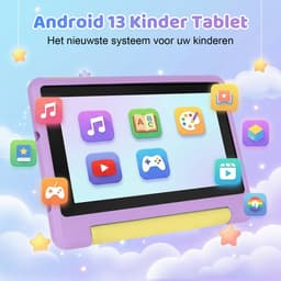 Kindertablet 7 inch - 128GB (64GB+64GB) + 8GB RAM - Tablet - Inclusief Beschermhoes en 64GB SD-kaart - Ouderlijk Toezicht & Lange Batterijduur - Paars — thumbnail 4