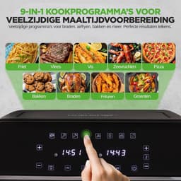 Airfryer XXL - Dubbele Mand Airfryer - keukengerei — thumbnail 2