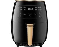 Heteluchtfriteuse - Airfryer - Hetelucht Circulatie Kooktoestel - 4,5L - 1400W - Smarttouch AirFryer - Intelligente diepeluchtfriteuse - Zwart