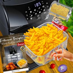 9-in-1 Heteluchtfriteuse met Draai- en Droogfunctie, Krachtig 1800 Watt — thumbnail 3