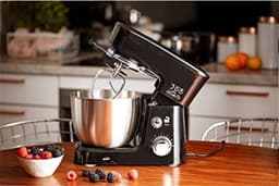 Aurixi® Mixer met Mengkom - Keukenmachine - Keukenrobot - Inclusief Accessoires - Zwart - 38cm x 24cm x 32cm — thumbnail 4