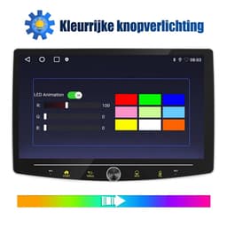 ESSGOO 1DIN Autoradio auto met 10,1 Inch 360° draaibaar scherm - autoradio geschikt voor CarPlay en Android auto - Android 15 4 + 64 GB - Bluetooth FM RDS - multimediaspeler — thumbnail 3