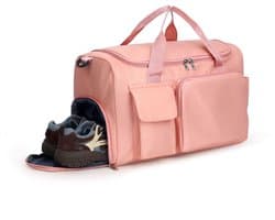 Reistas - 42L - Handbagage Tas - Grote capaciteit - Vliegtuigtas - Handbagage Vliegtuig - Laptop sleeve - Rugzak - Backpack - Rugtas - Voor reizen - sport - fitness -zwemtas - trainingstas 50*29*30cm - opvouwbare reistas - weekendtas - Roze