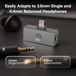 Draagbare USB-C DAC/Versterker met 3.5mm en 4.4mm Uitgang HiFi Audio Adapter — thumbnail 3