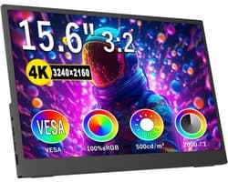 15,6 inch 4K Draagbare Monitor voor Laptop PC en Mac