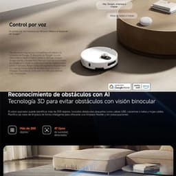 Xiaomi Robot Vacuum 5 Pro – Robotstofzuiger met Dweilfunctie & Automatisch Leegstation – 20000Pa Zuigkracht – AI Obstakeldetectie – 80°C Heetwaterreiniging – Uitschuifbare Dweil – Slim LDS Navigatiesysteem — thumbnail 4