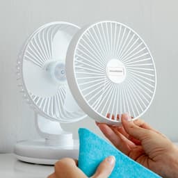 Oplaadbare Mini Ventilator met 4 Snelheden en 3 standen LED-verlichting — thumbnail 1