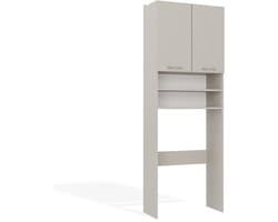 Wasmachine ombouw creme met zij kast