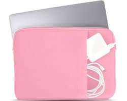 Coverzs Laptophoes 13 inch & 14 inch (roze) - Laptoptas dames / heren geschikt voor o.a. 13 inch laptop en 14 Inch laptop - geschikt voor Macbook - Laptophoes met ritssluiting - waterafstotende hoes