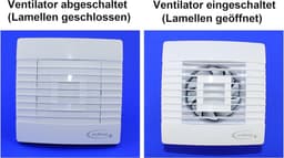 Badkamerventilator 100 mm met Vochtsensor en Timer | Stille Wandventilator Wit — thumbnail 3