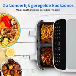 MEDION XXL Dubbele Airfryer P20 - 2 zones - 8,7 L - 2600 W - Matwit — thumbnail 10