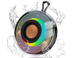 Draagbare Waterdichte Bluetooth Speaker met Krachtig Geluid - Zwart