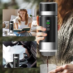 Capsule Koffiemachine - Koffiezetter - Draadloze 3-in-1 Koffiemachine - 20 Bar & Zelfverwarmend - 7500mAh Accu - Voor Camping, Auto & Thuis - Koffie onderweg — thumbnail 3