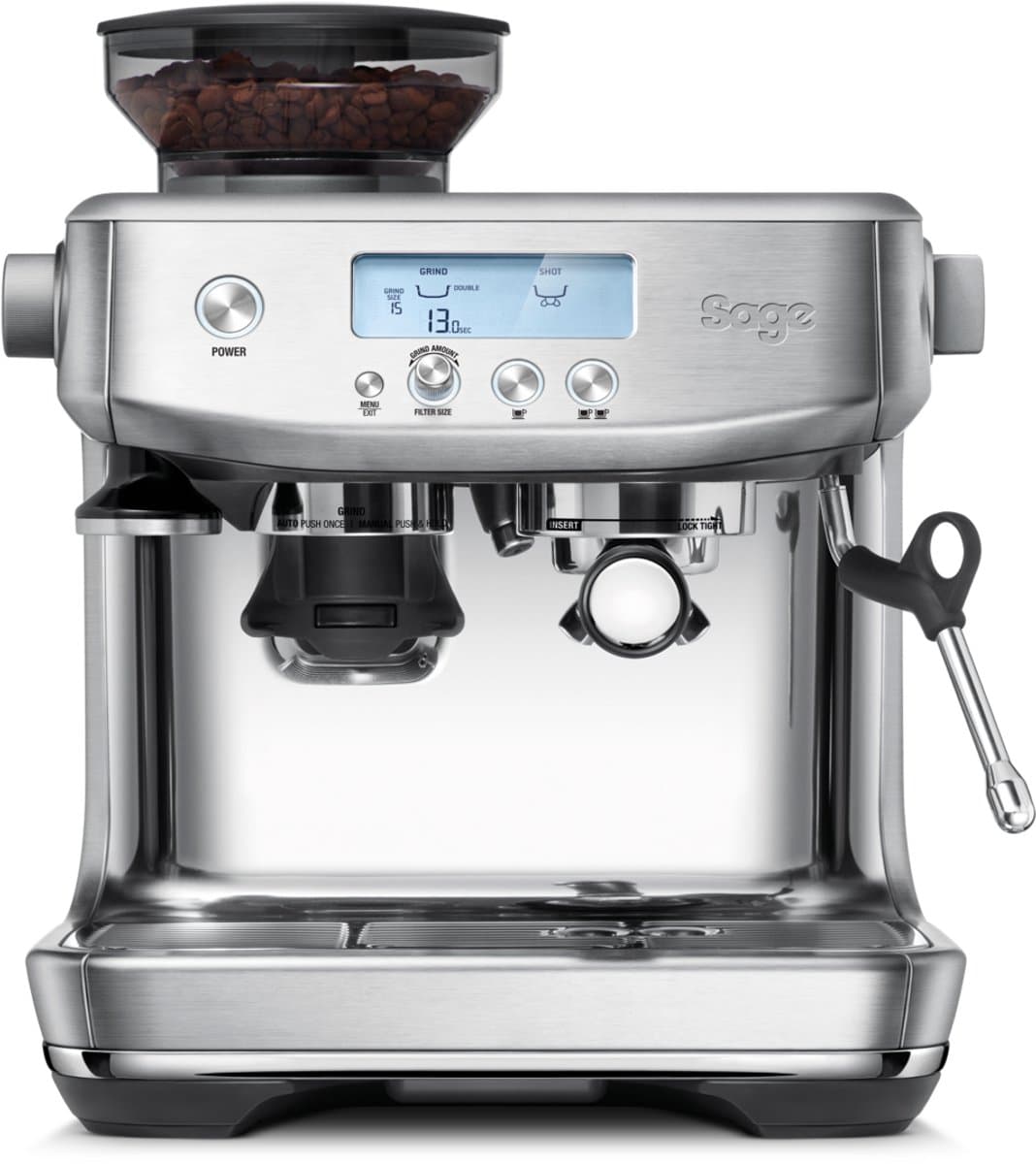 Sage SES878BSS the Barista Pro Brushed Stainless Steel - Pistonmachine - Thermojet - Espressomachine — afbeelding 1